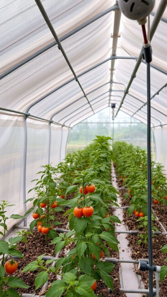 Tomato farming in polyhouse farming
